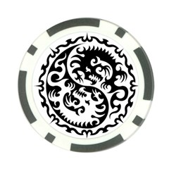 Ying Yang Tattoo Poker Chip Card Guard (10 pack)