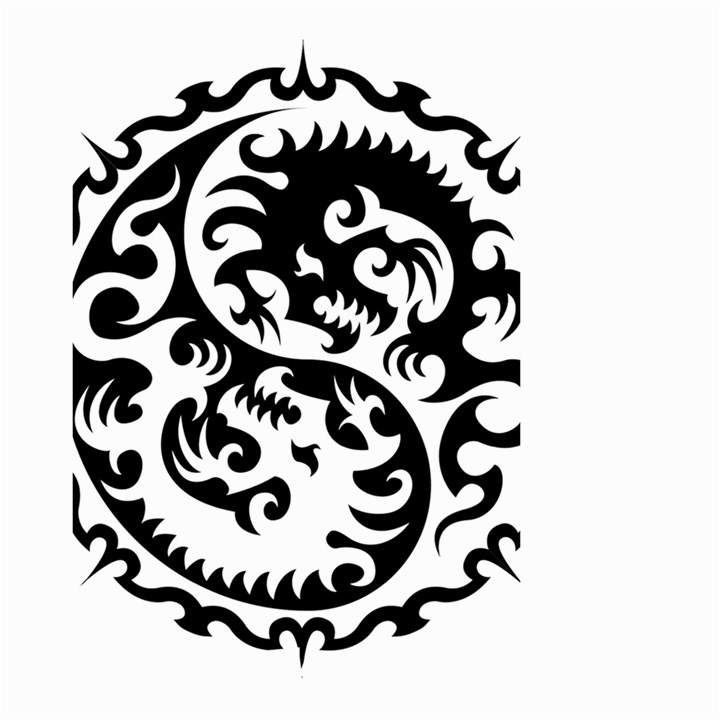 Ying Yang Tattoo Large Garden Flag (Two Sides)