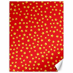 Yellow Stars Red Background Canvas 12  X 16   by Sapixe