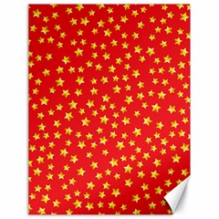 Yellow Stars Red Background Canvas 18  X 24   by Sapixe