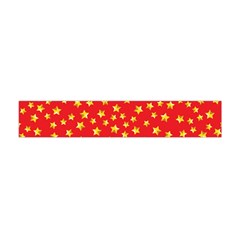 Yellow Stars Red Background Flano Scarf (mini) by Sapixe