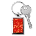 Yellow Stars Red Background Key Chains (Rectangle)  Front