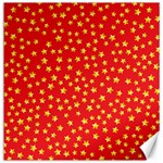 Yellow Stars Red Background Canvas 12  x 12   11.4 x11.56  Canvas - 1