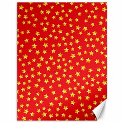 Yellow Stars Red Background Canvas 36  X 48   by Sapixe