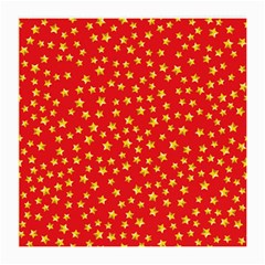 Yellow Stars Red Background Medium Glasses Cloth by Sapixe