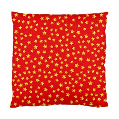 Yellow Stars Red Background Standard Cushion Case (two Sides) by Sapixe