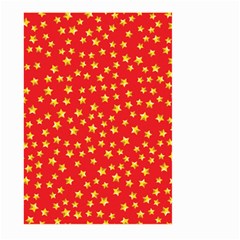 Yellow Stars Red Background Large Garden Flag (two Sides) by Sapixe