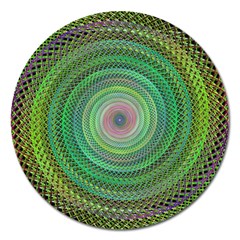 Wire Woven Vector Graphic Magnet 5  (round) by Sapixe