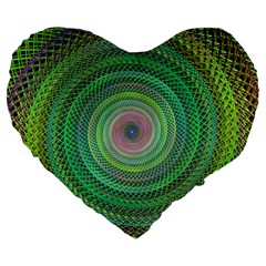 Wire Woven Vector Graphic Large 19  Premium Heart Shape Cushions by Sapixe