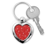 Santa Christmas Collage Key Chains (Heart)  Front