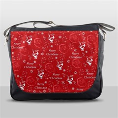 Santa Christmas Collage Messenger Bags by Sapixe