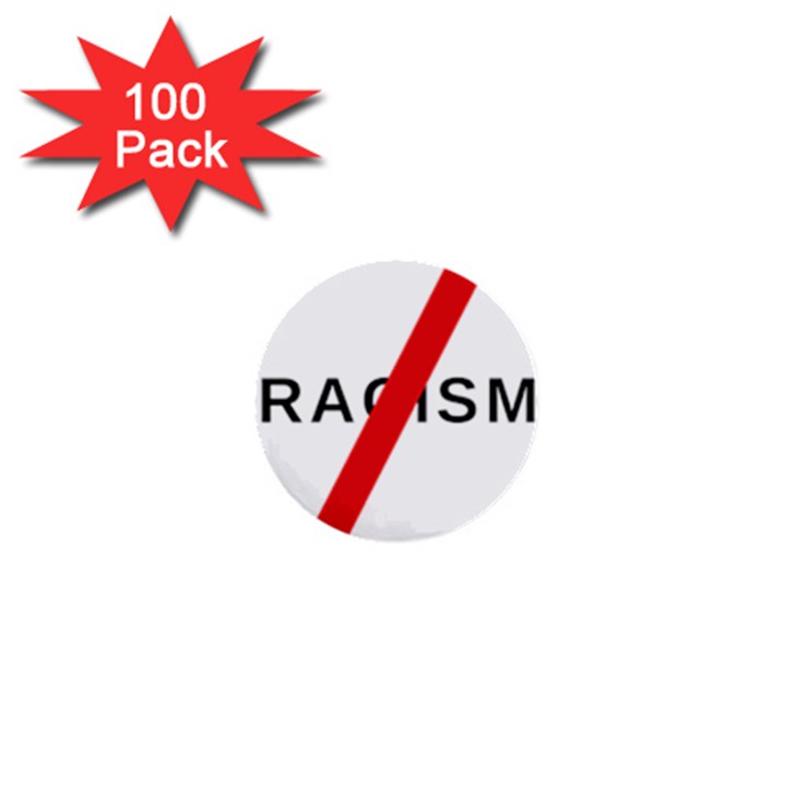 No Racism 1  Mini Buttons (100 pack) 