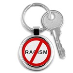 No Racism Key Chains (Round)  Front