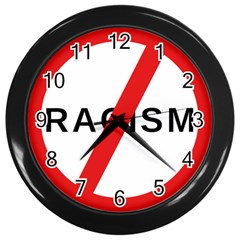 No Racism Wall Clocks (black)