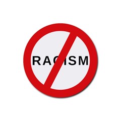 No Racism Rubber Round Coaster (4 Pack) 