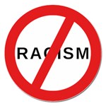 No Racism Magnet 5  (Round) Front