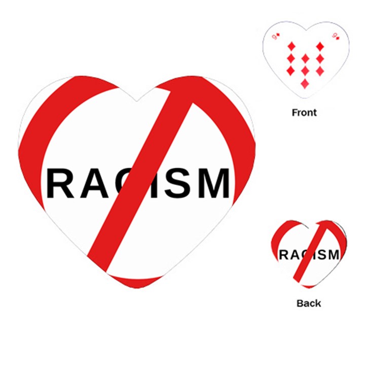 No Racism Playing Cards (Heart) 