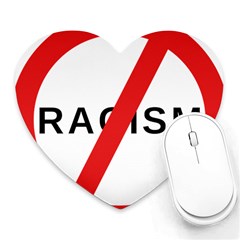 No Racism Heart Mousepads