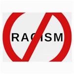 No Racism Large Glasses Cloth (2-Side) Front