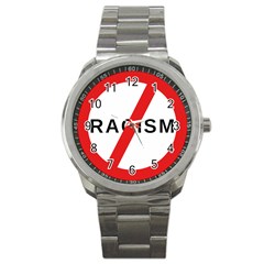 No Racism Sport Metal Watch