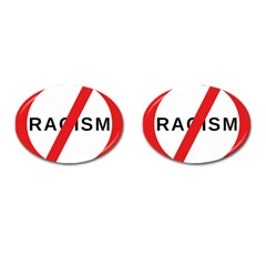 No Racism Cufflinks (oval)