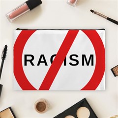 No Racism Cosmetic Bag (large)  by demongstore