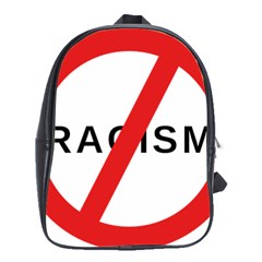 No Racism School Bag (large) by demongstore