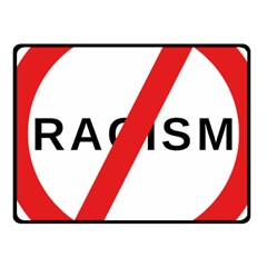 No Racism Fleece Blanket (small) by demongstore