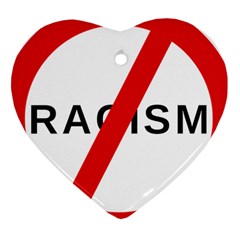 No Racism Ornament (heart)