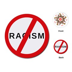 No Racism Playing Cards (round) 