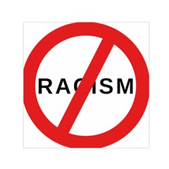 No Racism Small Satin Scarf (square) by demongstore