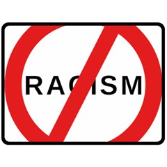 2000px No Racism Svg Fleece Blanket (Large) 