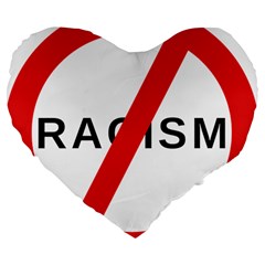 2000px No Racism Svg Large 19  Premium Flano Heart Shape Cushions