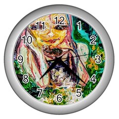 Mermaid 1 Wall Clocks (silver)  by bestdesignintheworld