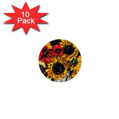 Sunflowers In A Scott House 1  Mini Buttons (10 Pack) 