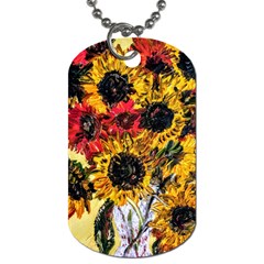 Sunflowers In A Scott House Dog Tag (one Side) by bestdesignintheworld