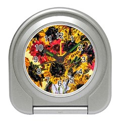 Sunflowers In A Scott House Travel Alarm Clocks by bestdesignintheworld