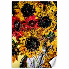 Sunflowers In A Scott House Canvas 12  X 18   by bestdesignintheworld