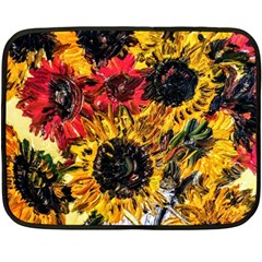 Sunflowers In A Scott House Double Sided Fleece Blanket (mini)  by bestdesignintheworld