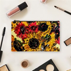 Sunflowers In A Scott House Cosmetic Bag (medium)  by bestdesignintheworld