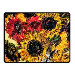 Sunflowers In A Scott House Fleece Blanket (small) by bestdesignintheworld