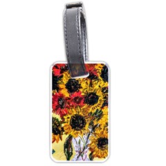 Sunflowers In A Scott House Luggage Tags (one Side)  by bestdesignintheworld