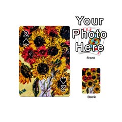 Sunflowers In A Scott House Playing Cards 54 (mini)  by bestdesignintheworld