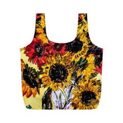 Sunflowers In A Scott House Full Print Recycle Bags (m)  by bestdesignintheworld