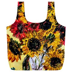 Sunflowers In A Scott House Full Print Recycle Bags (l)  by bestdesignintheworld