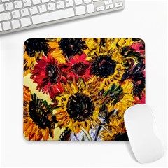 Sunflowers In A Scott House Large Mousepads by bestdesignintheworld