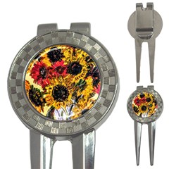 Sunflowers In A Scott House 3-in-1 Golf Divots by bestdesignintheworld