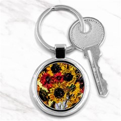 Sunflowers In A Scott House Key Chains (round)  by bestdesignintheworld