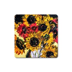 Sunflowers In A Scott House Square Magnet by bestdesignintheworld