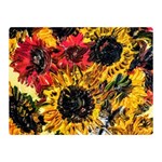 Sunflowers In A Scott House Double Sided Flano Blanket (Mini)  35 x27  Blanket Front